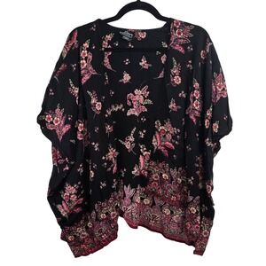 Angie Kimono Women's Floral Open Cardigan‎ Boho Fairy Hippie Romantic Multicolor